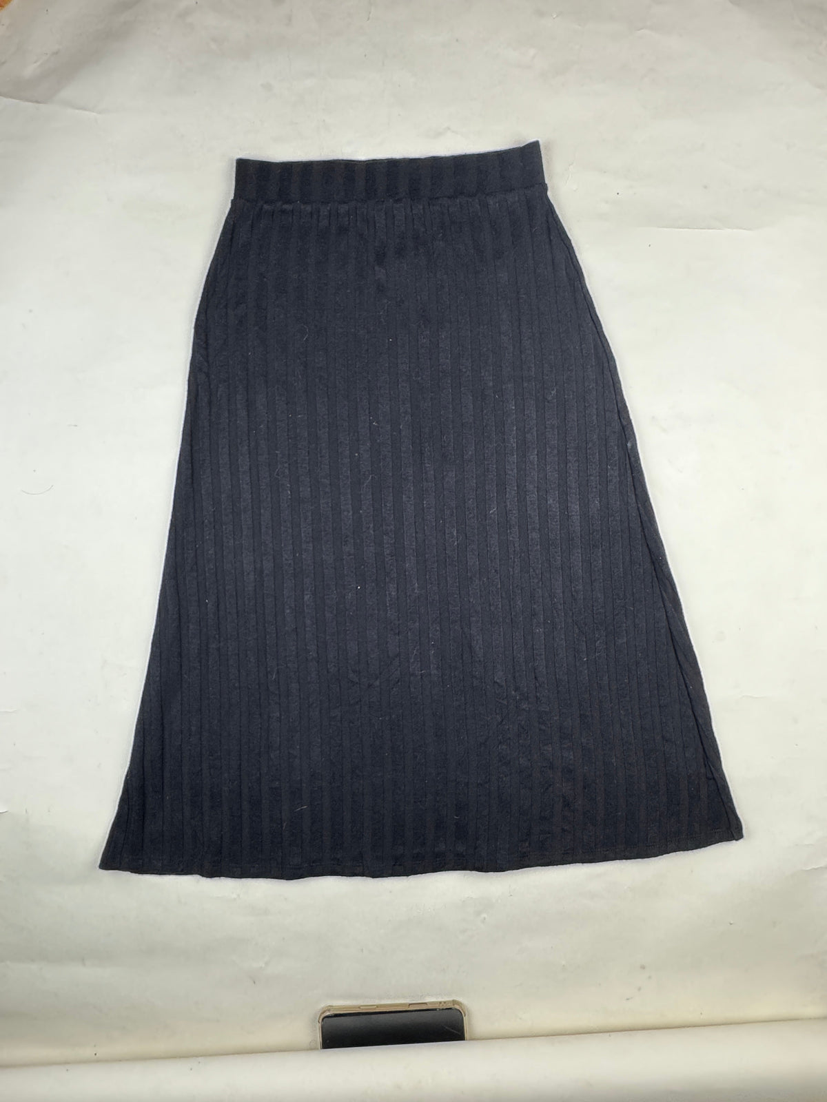 Primark Black Ribbed Midi Skirt buy preloved clothing online Pakistan - image 2