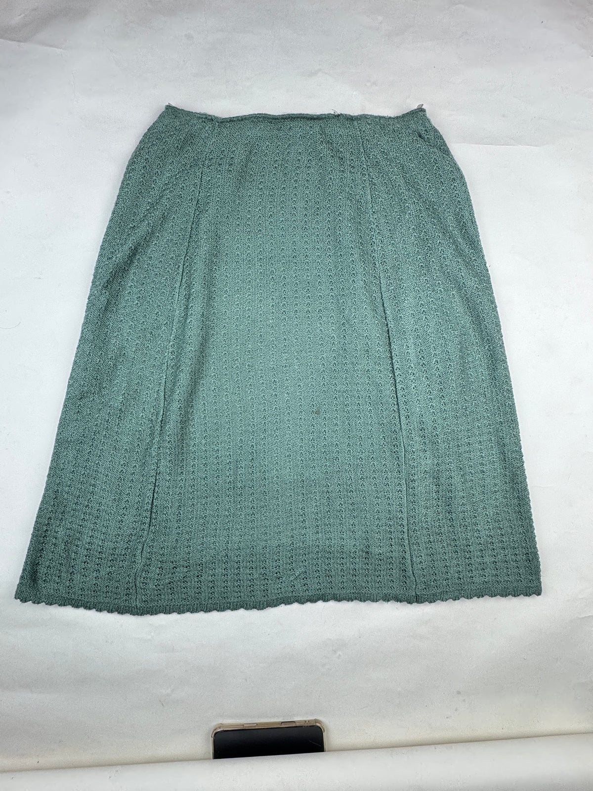 COUNTRY LADY Green A-Line Knit Midi Skirt buy preloved clothing online Pakistan - image 2