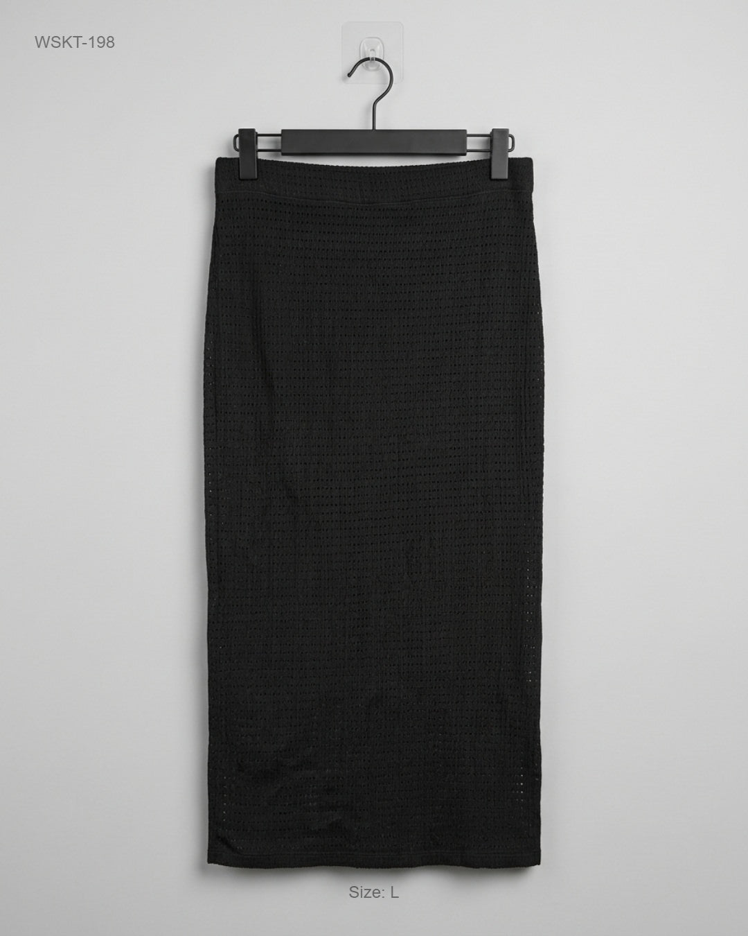 Primark Black Pointelle Knit Column Skirt buy preloved clothing online Pakistan