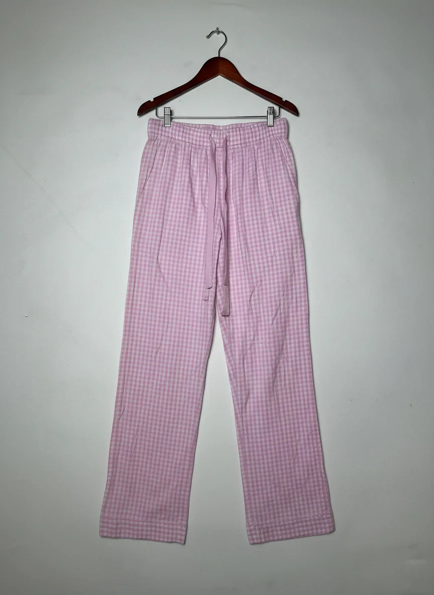 Secondhand Branded Womens Summer Trousers by LOVE TO LOUNGE, PINK Cotton fabric, Premium condition, for Womens - Online Thrift Shop Islamabad Pakistan
