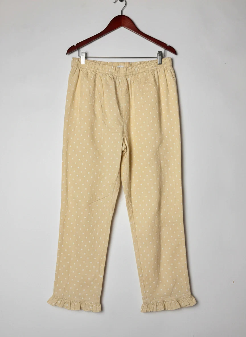Womens Summer Trousers | TU | Preloved Branded | Yellow Cotton | Premium | OTS Thrift Store Karachi Pakistan