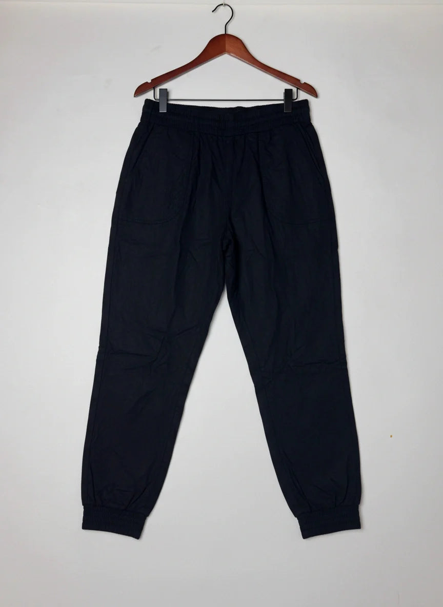 Shop Premium Womens Summer Trousers by hush | Preloved Branded Clothes | black Cotton | Womens | OTS Thrift Store Peshawar Pakistan