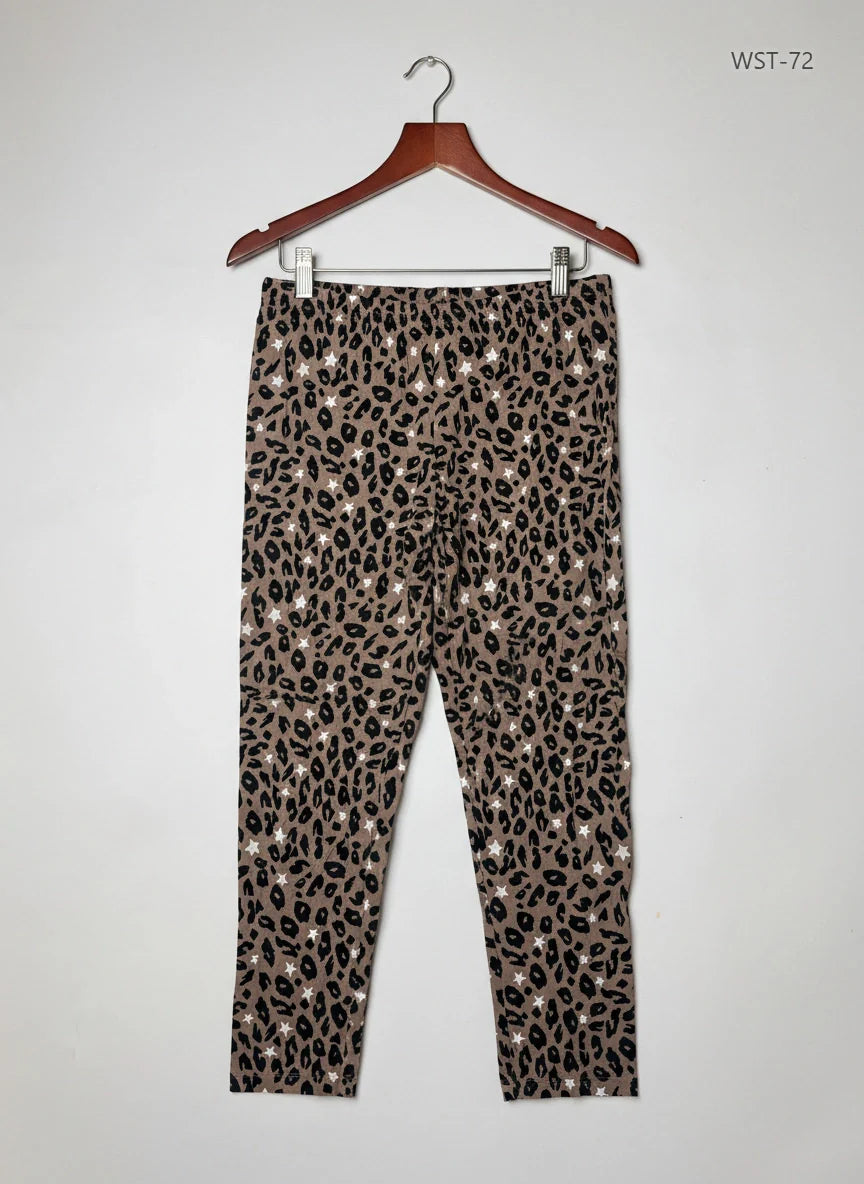 Premium Condition Womens Summer Trousers | Preloved Marks & Spencer | BROWN MULTI Cotton | Thrift Shop for Womens Karachi Pakistan | OTS