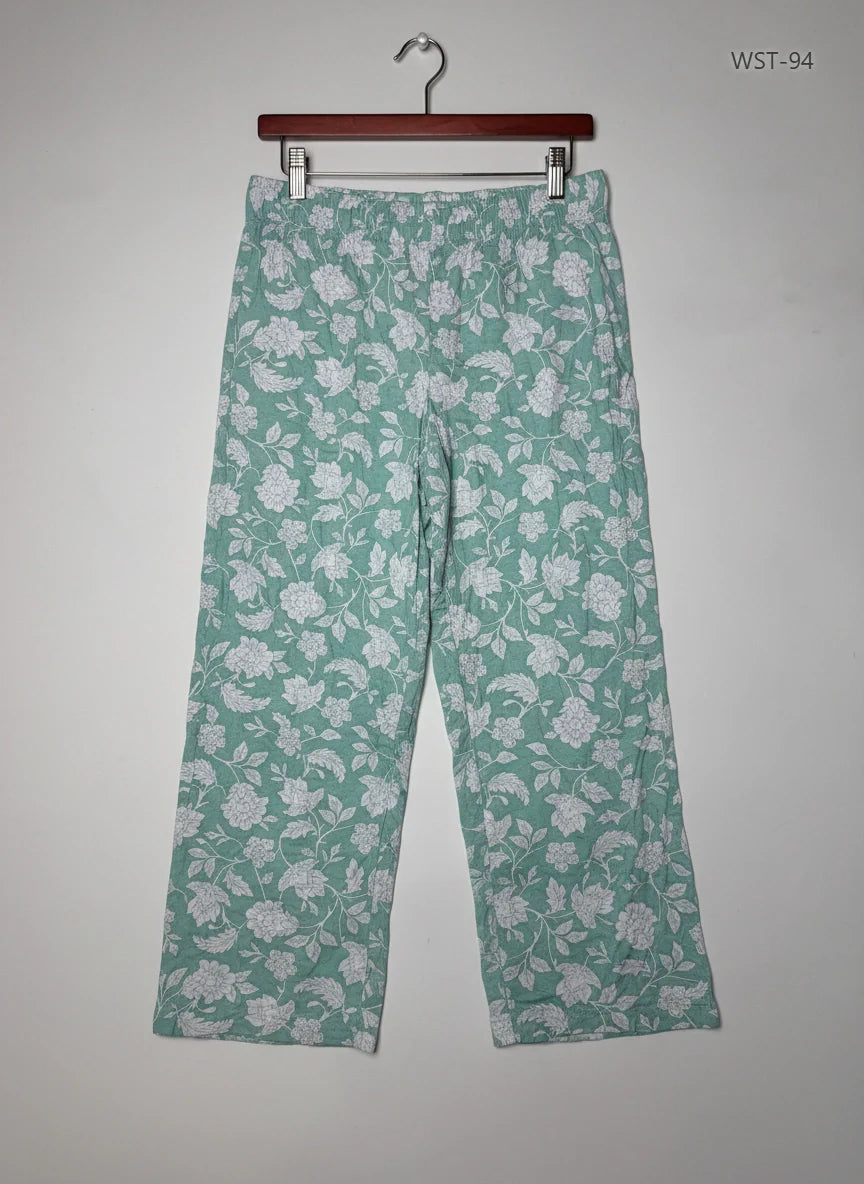 Secondhand Branded Womens Summer Trousers by DUNNES STORE, TEAL Cotton fabric, Premium condition, for Womens - Online Thrift Shop Karachi Pakistan