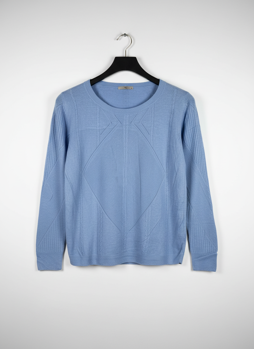 Winter Knitted Tops | TU | Preloved Branded | BLUE ACRYLIC | PREMIUM | OTS Thrift Store Lahore Pakistan