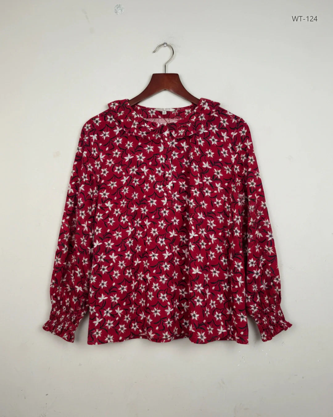 Shop Premium Womens Summer Tops by Sea Salt Crown Wall | Preloved Branded Clothes | Maroon Cotton | Women | OTS Thrift Store Islamabad Pakistan