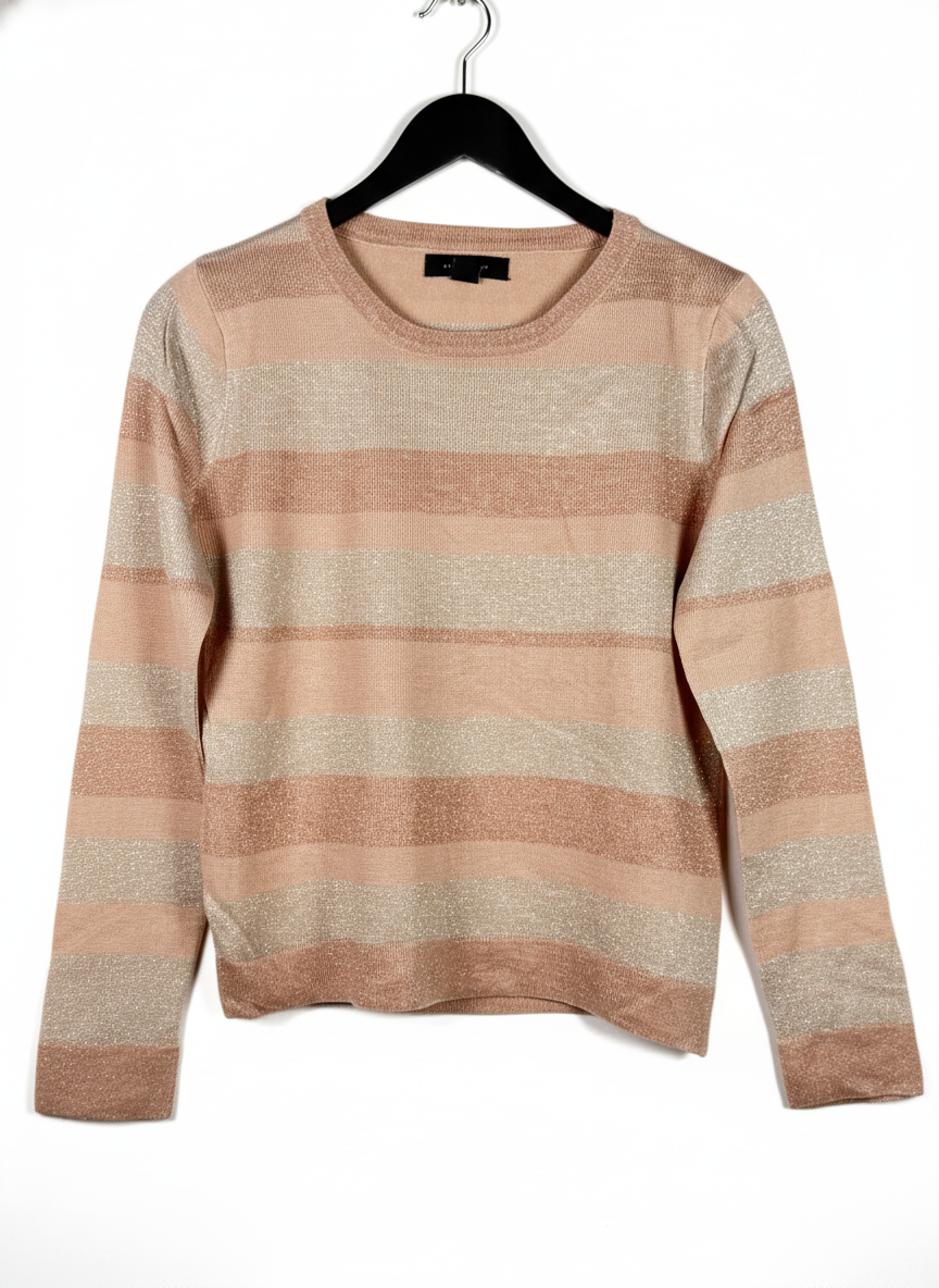 Secondhand Branded Winter Knitted Tops by ATMOSPHERE, LIGHT PINK POLYSTER fabric, PREMIUM condition, for Women - Online Thrift Shop Karachi Pakistan