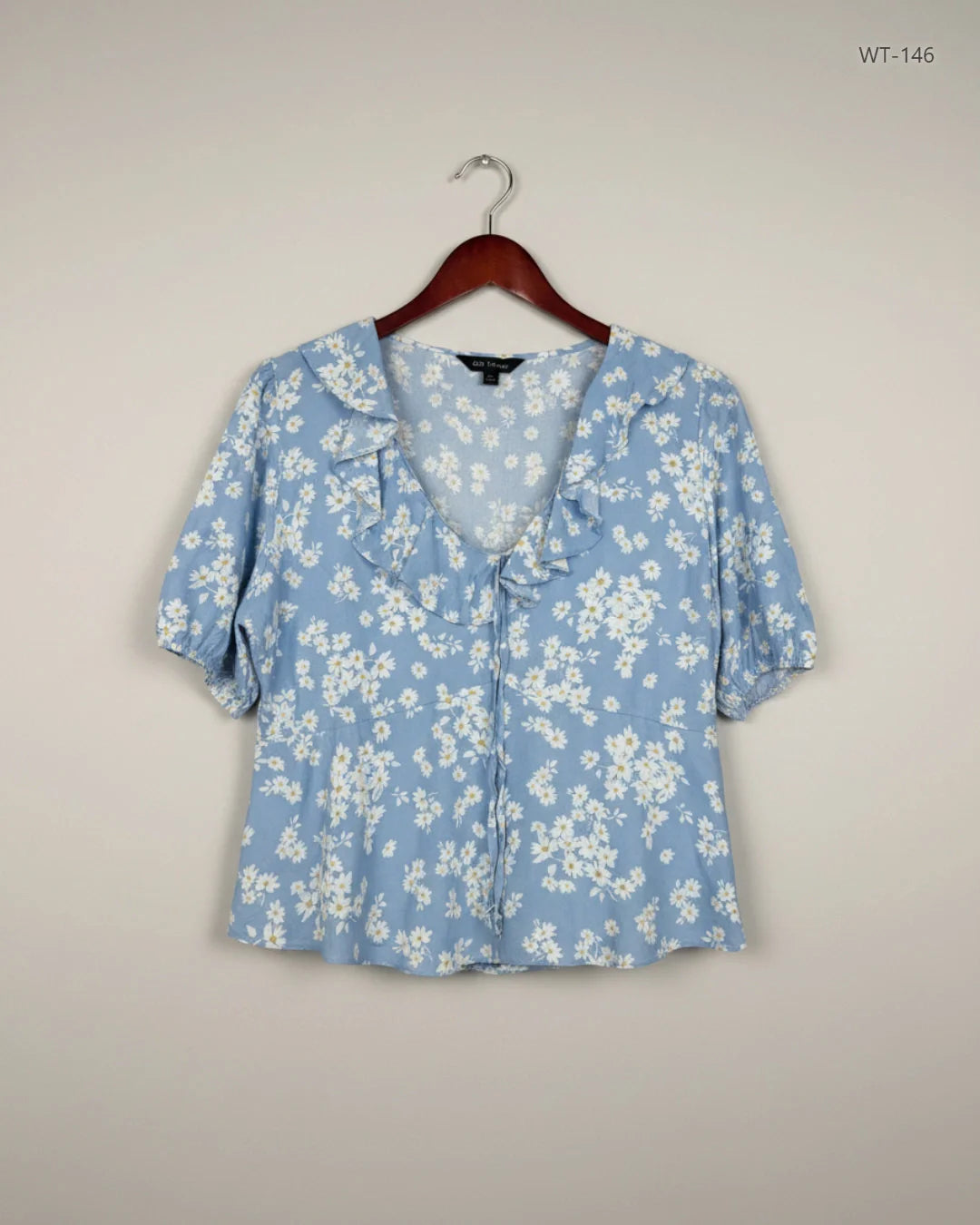Womens Summer Tops | New Look | Preloved Branded | SkyBlue Polyester | Premium | OTS Thrift Store Peshawar Pakistan
