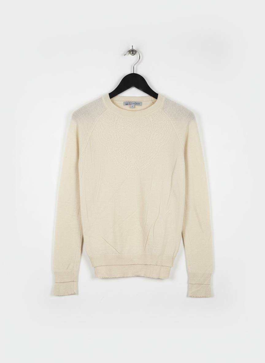 Preloved PREMIUM Winter Knitted Tops by CREW, WHITE ACRYLIC for Women - OTS Thrift Shop Karachi Pakistan