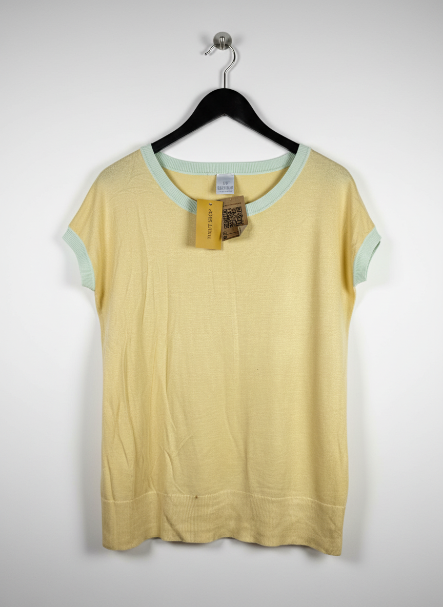 Shop PREMIUM Winter Knitted Tops by MADELEINE | Preloved Branded Clothes | YELLOW ACRYLIC | Women | OTS Thrift Store Islamabad Pakistan