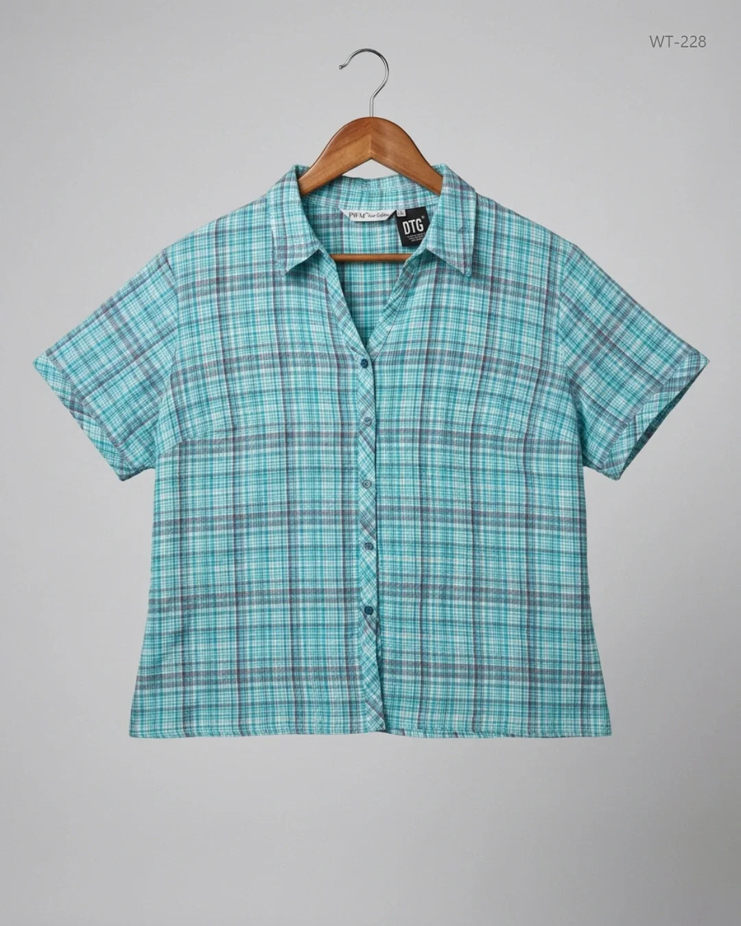 Secondhand Branded Womens Summer Tops by Classic, SeaGreen Cotton fabric, Premium condition, for Women - Online Thrift Shop Islamabad Pakistan