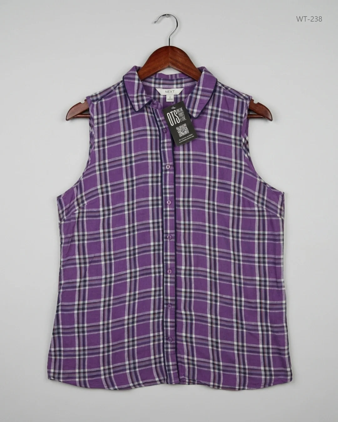 Secondhand Branded Womens Summer Tops by Next, Purple Cotton fabric, Premium condition, for Women - Online Thrift Shop Lahore Pakistan