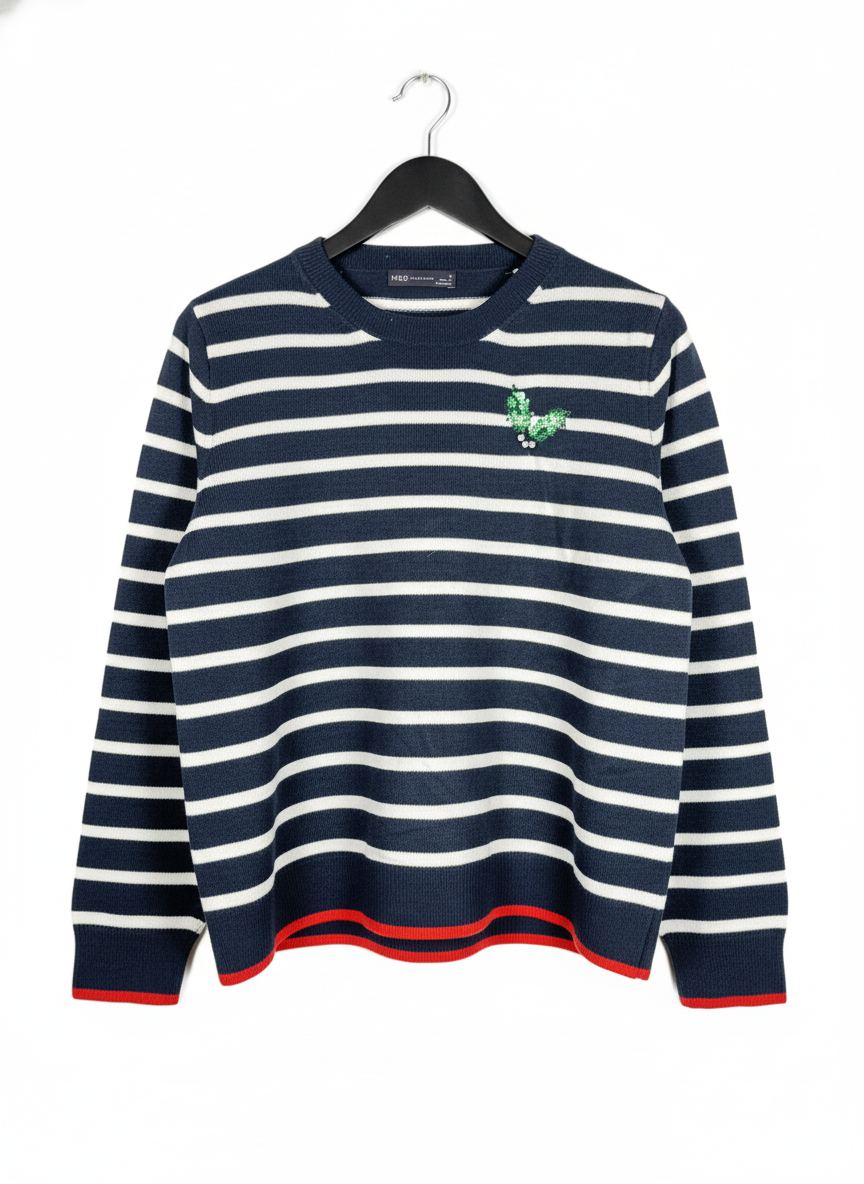 Winter Knitted Tops | M&S | Preloved Branded | BLUE ACRYLIC | PREMIUM PLUS | OTS Thrift Store Islamabad Pakistan