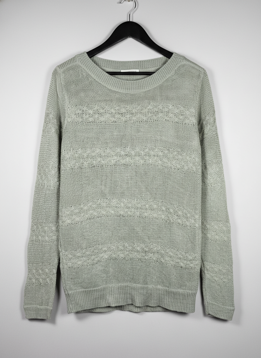 Secondhand Branded Winter Knitted Tops by DAMART, LIGHT GREEN ACRYLIC fabric, PREMIUM PLUS condition, for Women - Online Thrift Shop Peshawar Pakistan