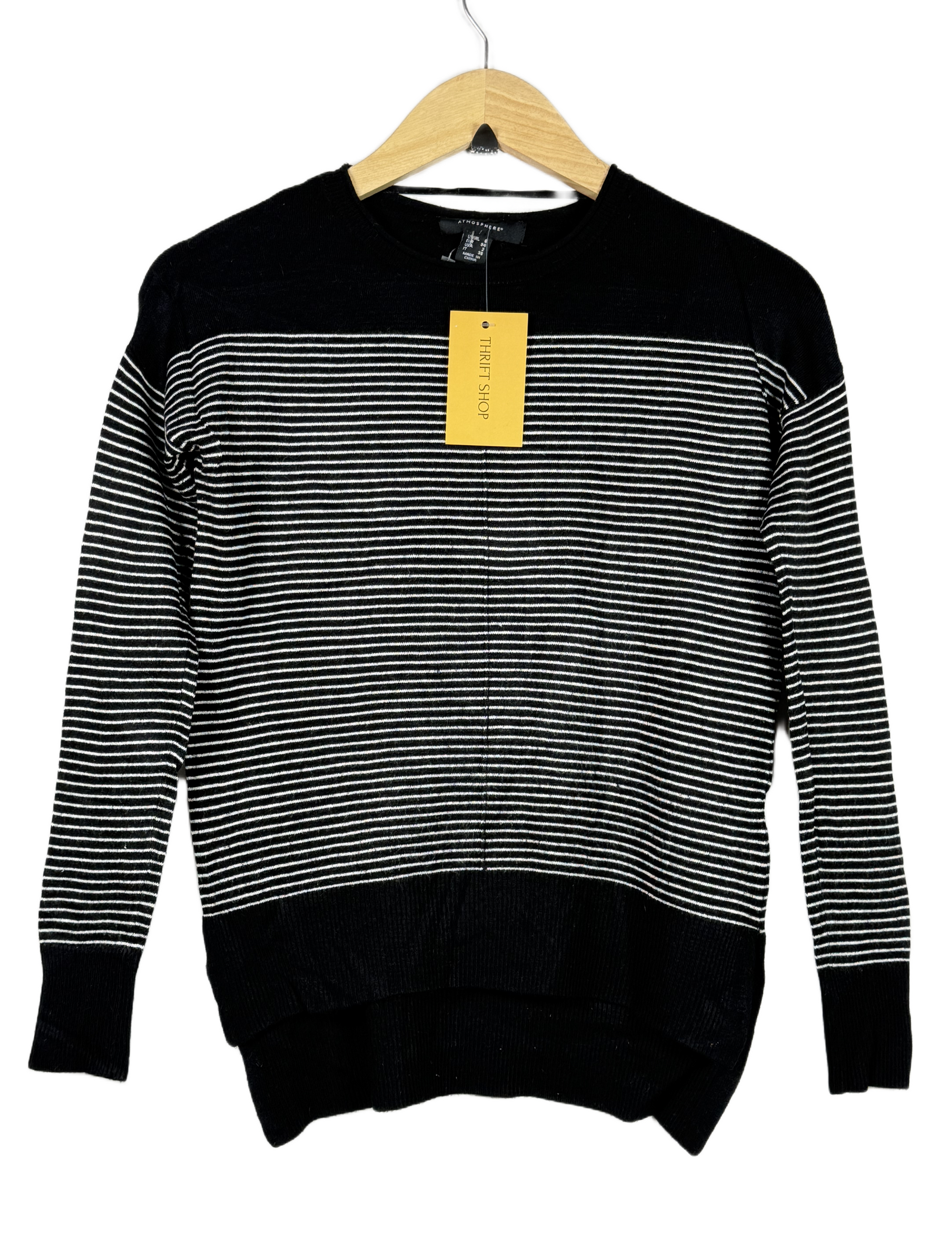 Winter Knitted Tops | ATMOSPHERE | Preloved Branded | BLACK VISCOSE | PREMIUM | OTS Thrift Store Karachi Pakistan
