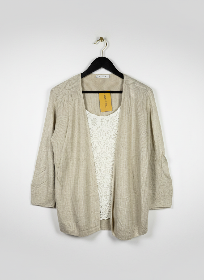 Preloved PREMIUM PLUS Winter Knitted Tops by CLASSIC, CREAM ACRYLIC for Women - OTS Thrift Shop Lahore Pakistan