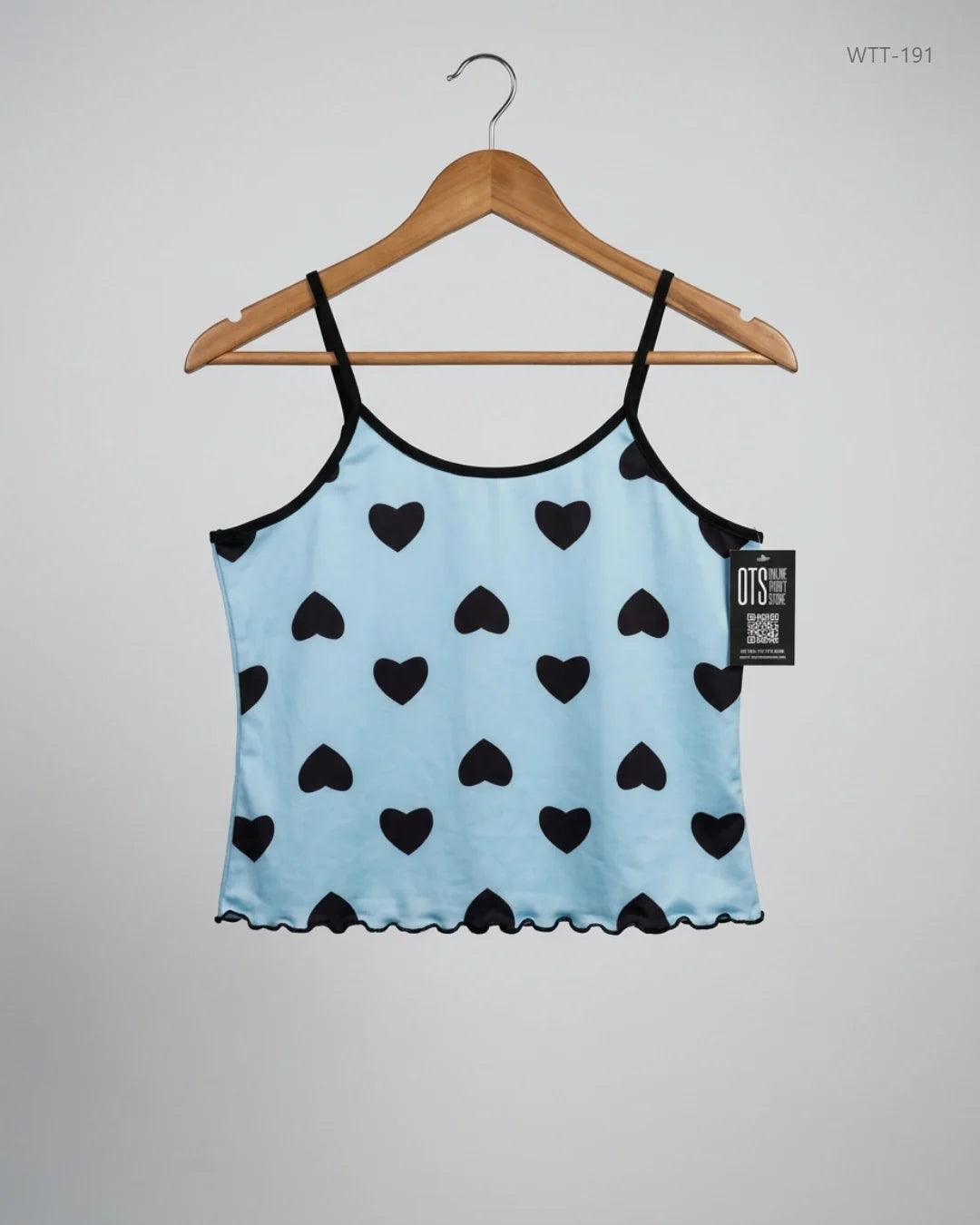 Preloved Premium Womens Tank Top by CUT LABEL, SkyBlue Polyester for Womens - OTS Thrift Shop Lahore Pakistan
