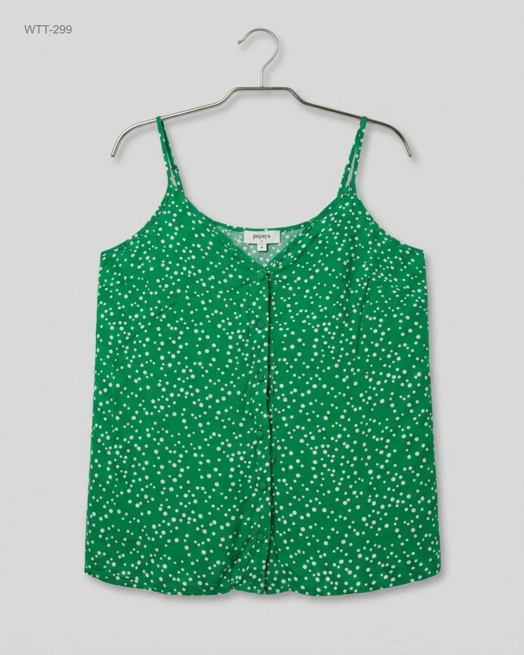 Secondhand Branded Womens Tank Top by Papaya, Green Viscose fabric, Premium condition, for Womens - Online Thrift Shop Peshawar Pakistan