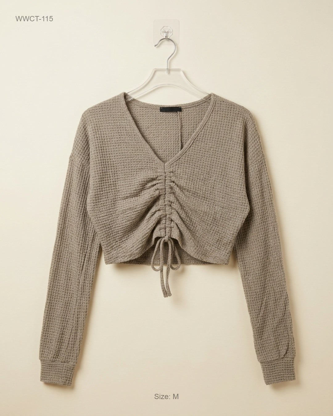 UK Imported secondhand Women Winter Crop Tops - SHEIN brand, Olive Polyester, Premium condition, for Women - Online Thrift Store Islamabad Pakistan