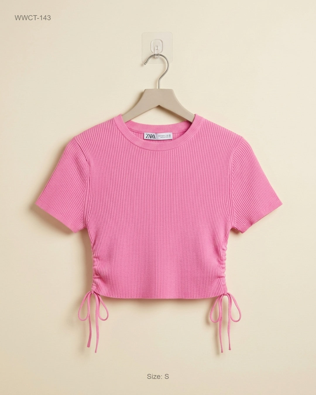 Premium Condition Women Winter Crop Tops | Preloved Zara | Pink Viscose | Thrift Shop for Women Lahore Pakistan | OTS