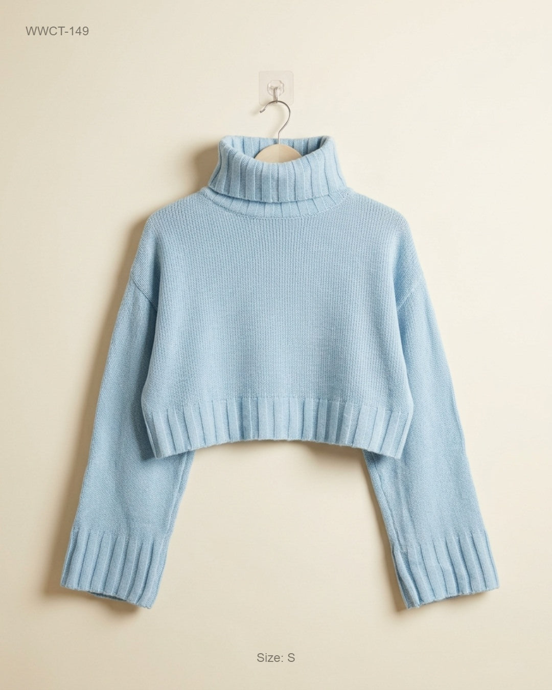 UK Imported secondhand Women Winter Crop Tops - H&M brand, Sky Blue Acrylic , Excellent condition, for Women - Online Thrift Store Lahore Pakistan