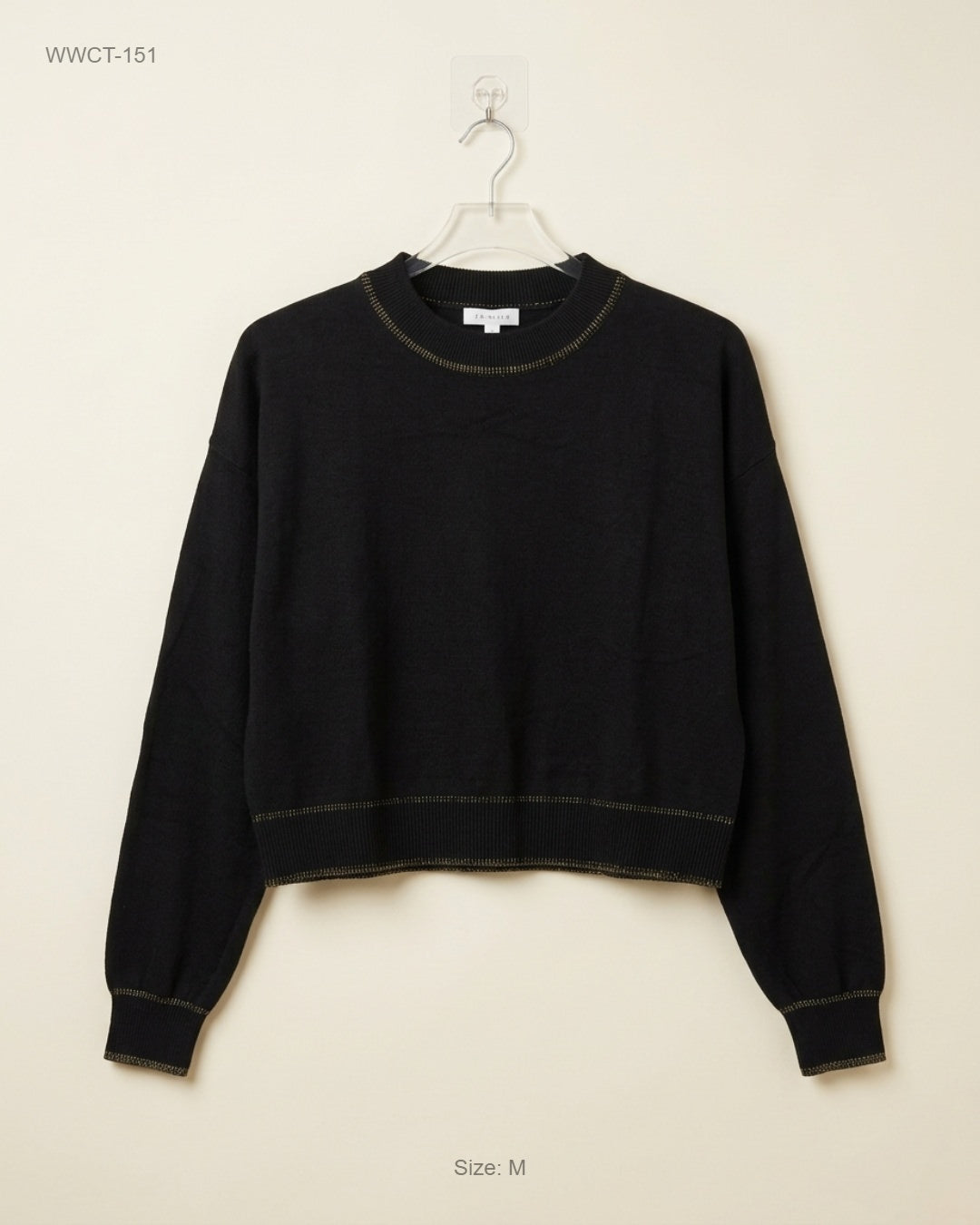 Women Winter Crop Tops | SAVIDA | Preloved Branded | Black Polyester | Premium | OTS Thrift Store Peshawar Pakistan