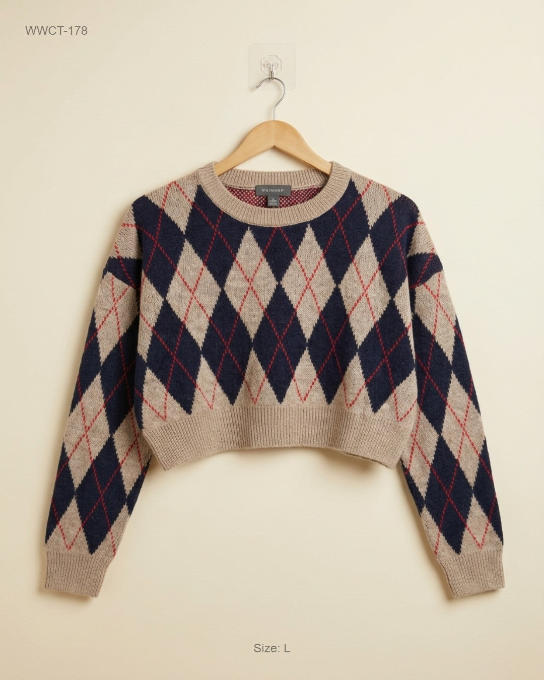 Preloved Premium Women Winter Crop Tops by Primark, Multi Acrylic for Women - OTS Thrift Shop Islamabad Pakistan