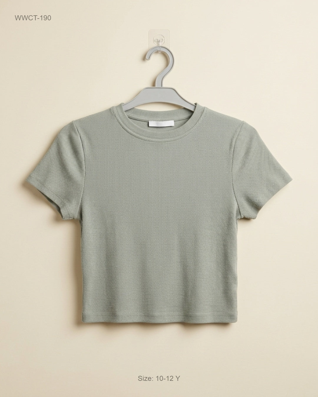 Preloved Premium Women Winter Crop Tops by Primark, LightGreen Cotton for Women - OTS Thrift Shop Lahore Pakistan