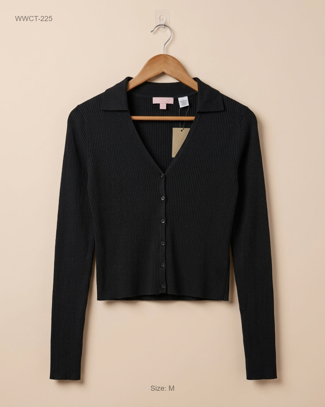 Preloved Premium Women Winter Crop Tops by H&M, Black Polyester for Women - OTS Thrift Shop Islamabad Pakistan