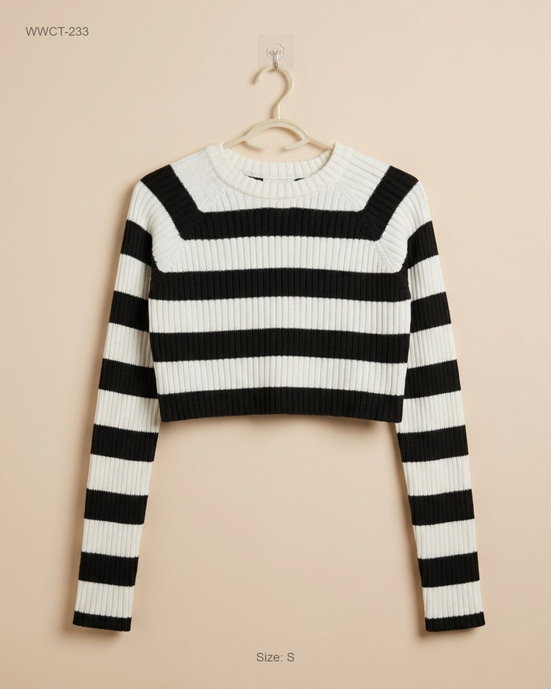 Premium Condition Women Winter Crop Tops | Preloved Bershka | Black & White Polyester | Thrift Shop for Women Karachi Pakistan | OTS