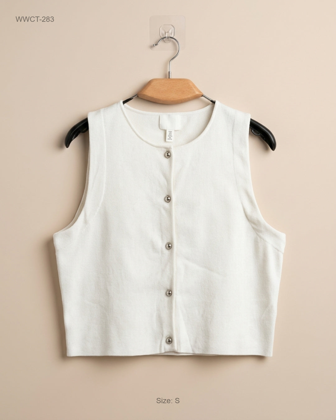 Women Winter Crop Tops | H&M | Preloved Branded | OffWhite Viscose | Premium | OTS Thrift Store Karachi Pakistan