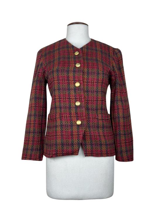 Preloved Premium Women Bolero Coatt by EastEx, Red Acrylic for Womens - OTS Thrift Shop Lahore Pakistan