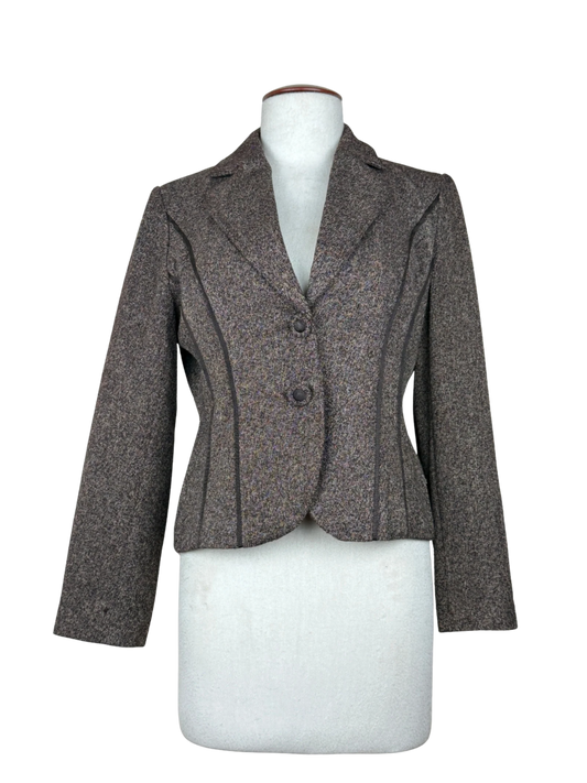 Secondhand Branded Women Bolero Coatt by Essential, Brown Polyester fabric, Excellent condition, for Womens - Online Thrift Shop Islamabad Pakistan