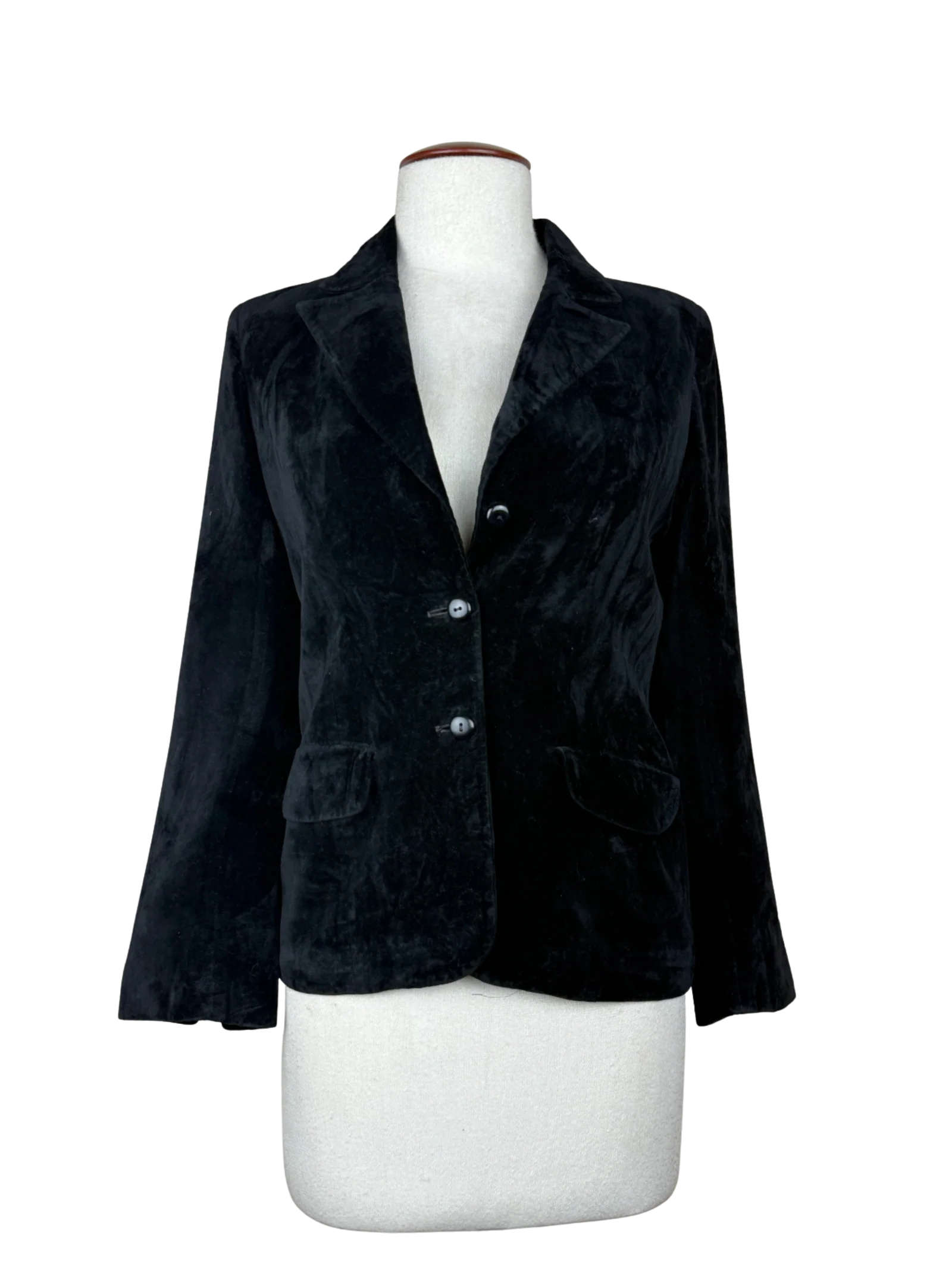 Preloved Premium Women Bolero Coatt by Redda, Black Cotton + Viscose for Womens - OTS Thrift Shop Peshawar Pakistan