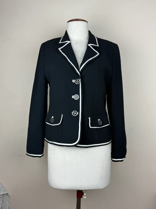 Preloved Premium Women Bolero Coat by Basler, Black Viscose for Womens - OTS Thrift Shop Karachi Pakistan