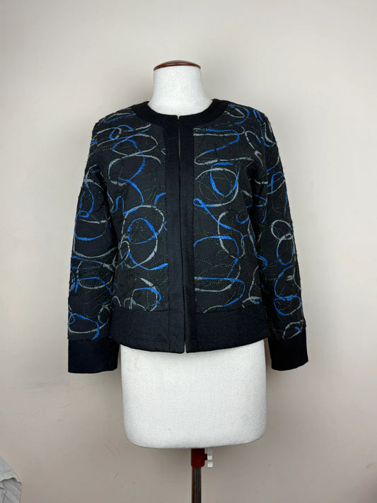 Women Bolero Coat | Shanis | Preloved Branded | Black Polyester | Premium | OTS Thrift Store Karachi Pakistan