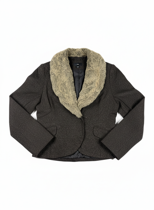 Bolero Coat | H&M | Preloved Branded | BROWN ACRYLIC | PREMIUM | OTS Thrift Store Karachi Pakistan