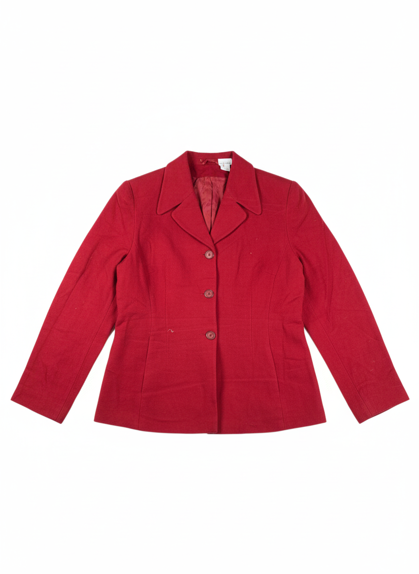Bolero Coat | NEW LOOK | Preloved Branded | RED ACRYLIC | PREMIUM PLUS | OTS Thrift Store Islamabad Pakistan