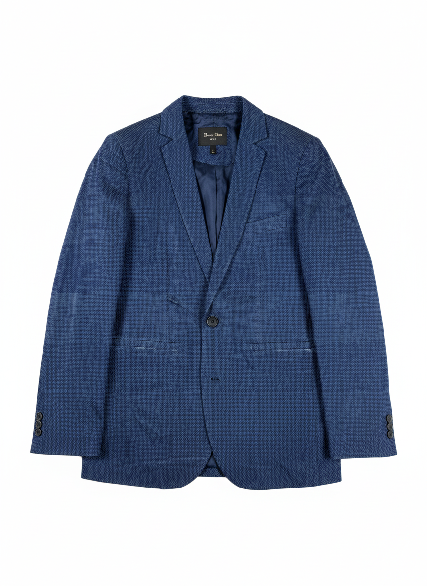 Preloved PREMIUM Bolero Coat by MASSIMO DUTTI, BLUE ACRYLIC for Women - OTS Thrift Shop Islamabad Pakistan