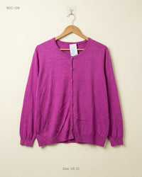 GEORGE (BDC-108) Light Purple Button Down Cardigans