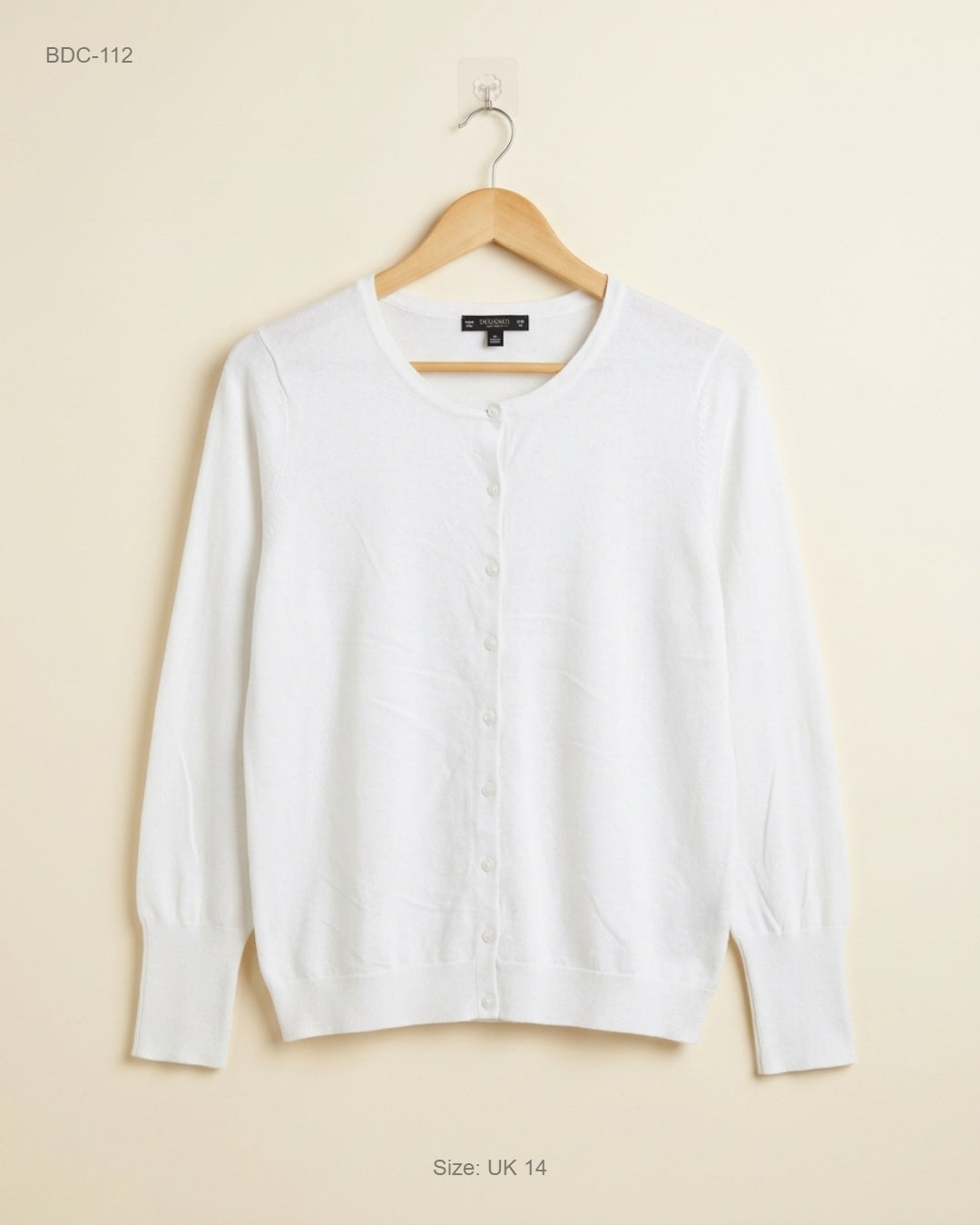 DUNNES (BDC-112) Off White Button Down Cardigans