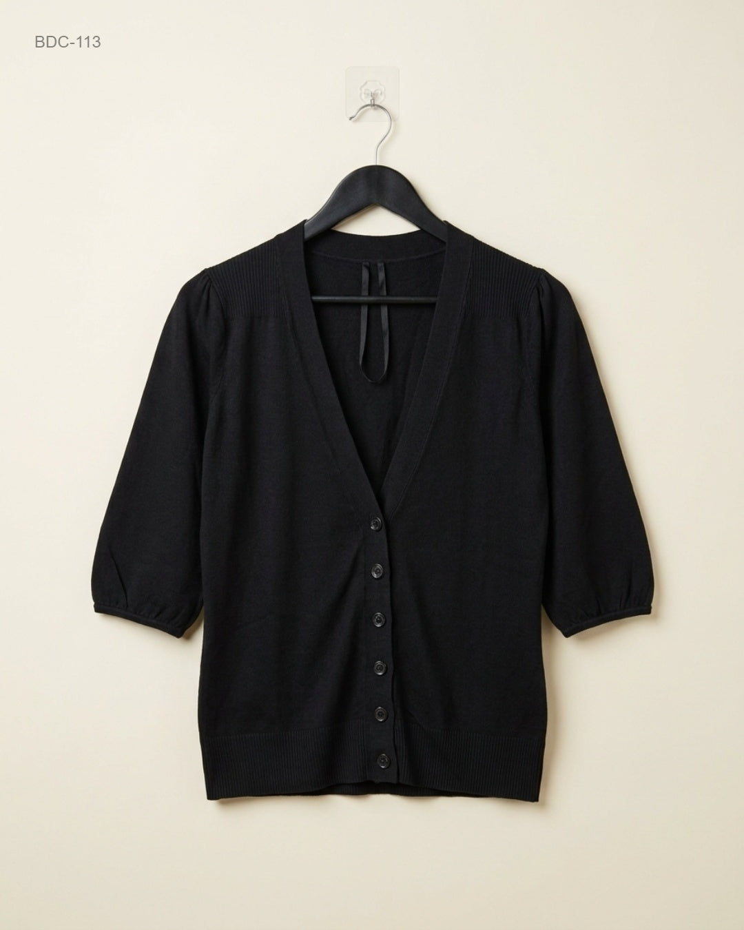GRACE (BDC-113) Black Button Down Cardigans