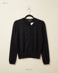 SAVIDA (BDC-117) Black Button Down Cardigans