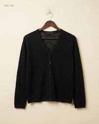 (BDC-125) Black Button Down Cardigans