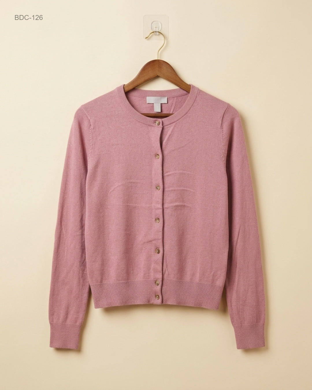 Preloved Premium Button Down Cardigans by H&M, Peach Viscose for Women - OTS Thrift Shop Islamabad Pakistan