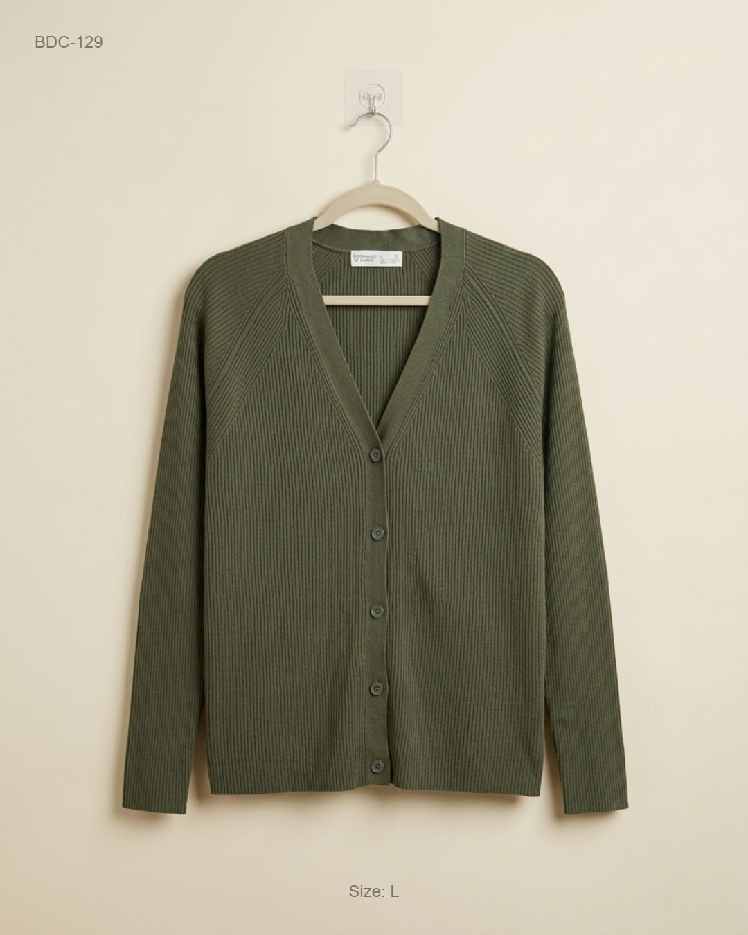 Button Down Cardigans | Primark | Preloved Branded | Olive Green Viscose | Premium | OTS Thrift Store Karachi Pakistan