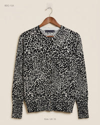 M&S COLLECTION (BDC-133) Black & Offwhite Button Down Cardigans