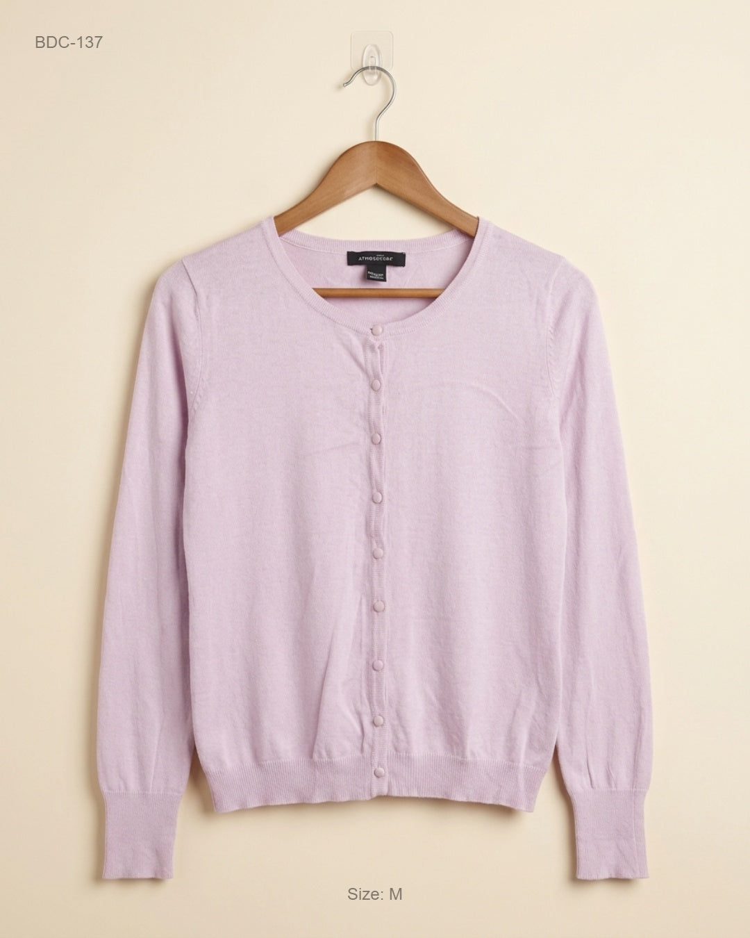 ATMOSPHERE (BDC-137) Teapink Button Down Cardigans