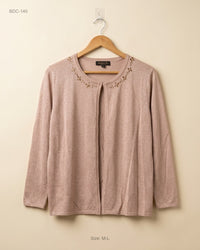 MUDFLOWER (BDC-140) Beige Button Down Cardigans