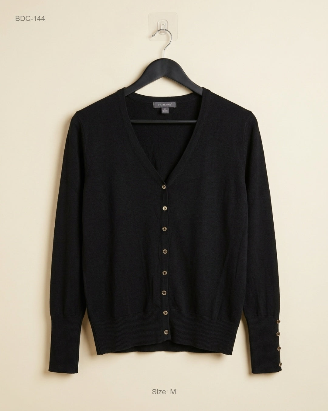UK Imported secondhand Button Down Cardigans - Primark brand, Black Viscose, Premium condition, for Women - Online Thrift Store Lahore Pakistan